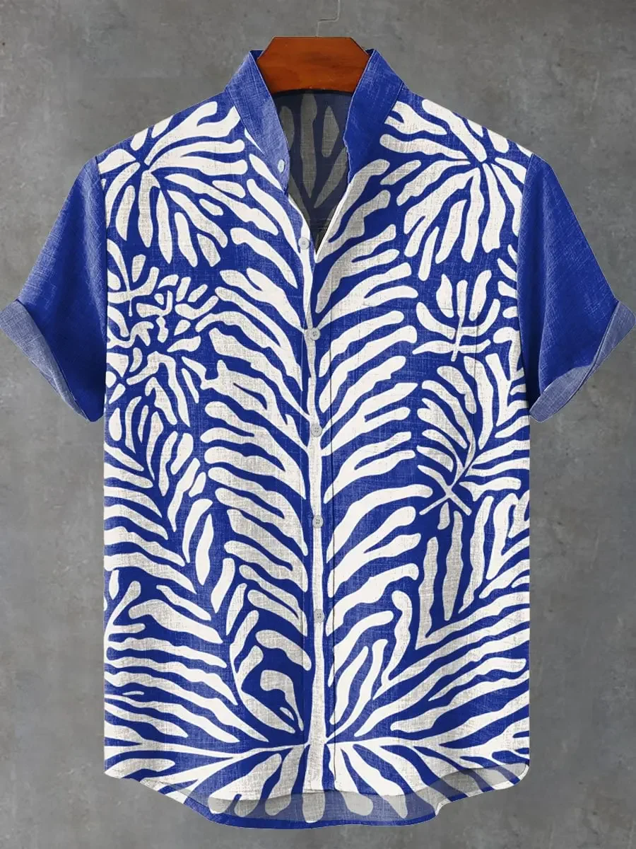 New Men's Abstract Painted Sun Pattern 3D Printed Short Sleeve Lapel Business Casual Shirt Beach Vacation Party Outdoor Top