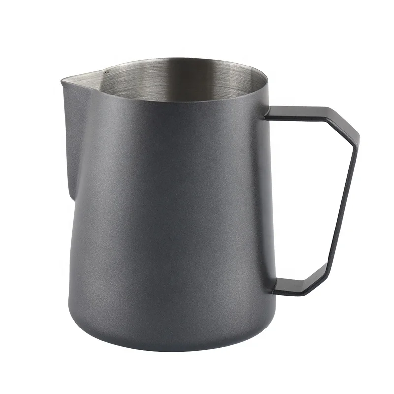 

Factory Black Espresso Steaming Jug Stainless Steel Coffee Milk Frothing Pitcher