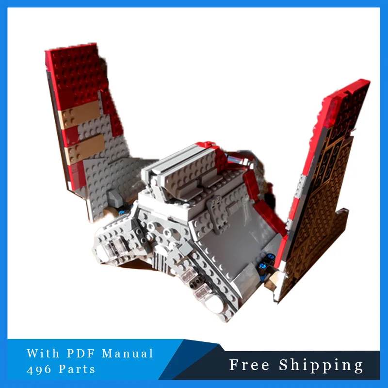 

496 PCS MOC War Series Red Combat Space Shuttle Modular Building Block Bricks For Boys Christmas Birthday Gift Educational Suits