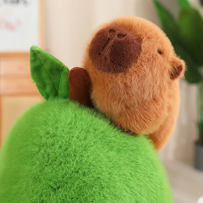 Mainan boneka buah Apple babi alpukat, mainan kreatif lucu Capybara mainan mewah dekorasi rumah hadiah ulang tahun anak perempuan