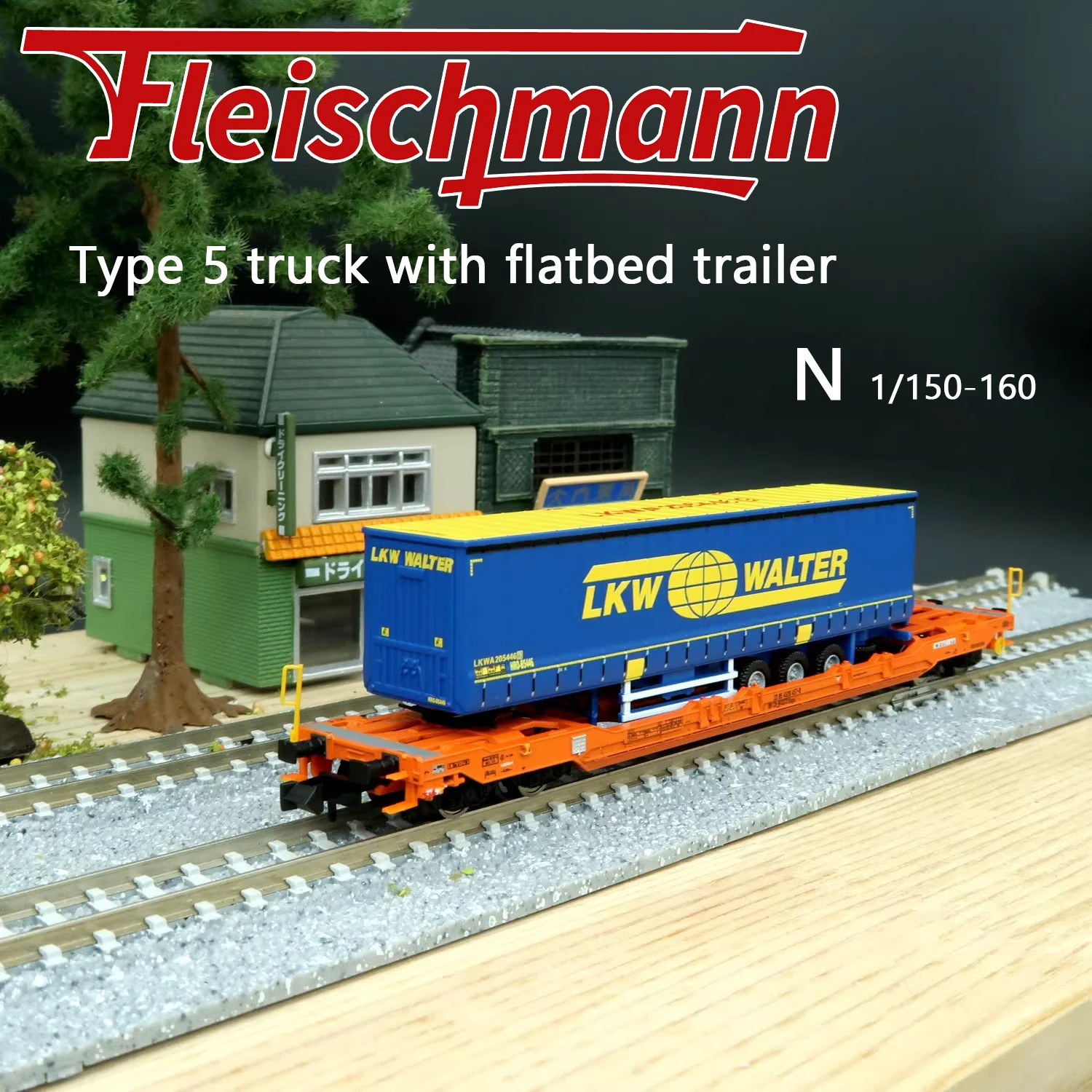 

FLEISCHMANN N Scale 1/160 Train Model 6660039 T5 Type Truck Transport Flatcar Toy Train Boys Gift