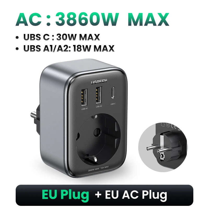 UGREEN 30W GaN PD Зарядное устройство для iPhone и Xiaomi — фото товара