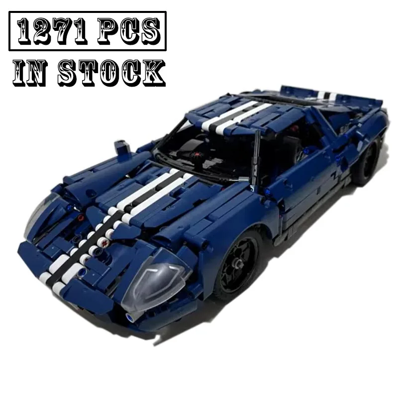 New MOC-143232 GT40 Mk1 Supercar Racing Car Vehicle Sport Model Fit Building Blocks Kid Educational Toy Birthdays Gifts