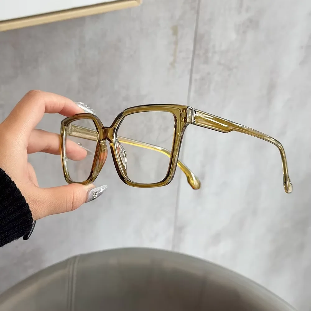 1 Stück/2 Stück/3 Stück/4 Stück elegante, einfache und stilvolle geometrische Brille mit transparenten Gläsern, geeignet für das tägliche Lesen im Büro – Detail 16