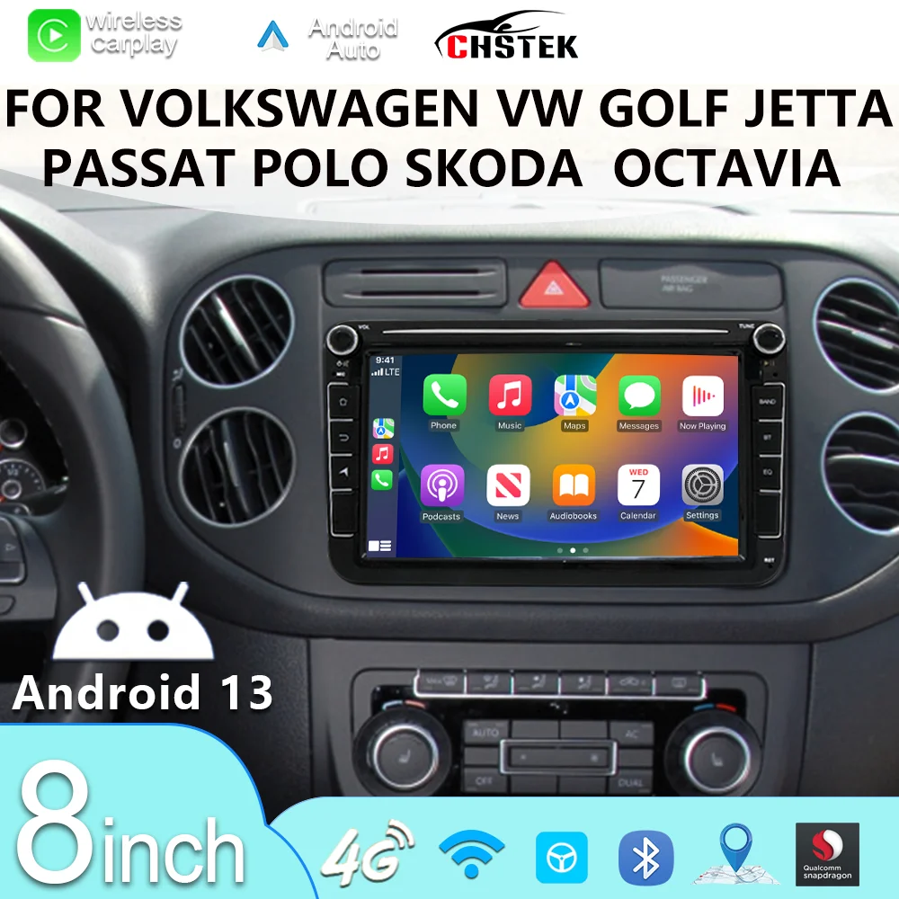 

Car Radio Carplay Android Navigation For Volkswagen Scirocco Golf MK5 Golf MK6 2005-2009 Multimedia 4G Bluetooth WIFI GPS CHSTEK