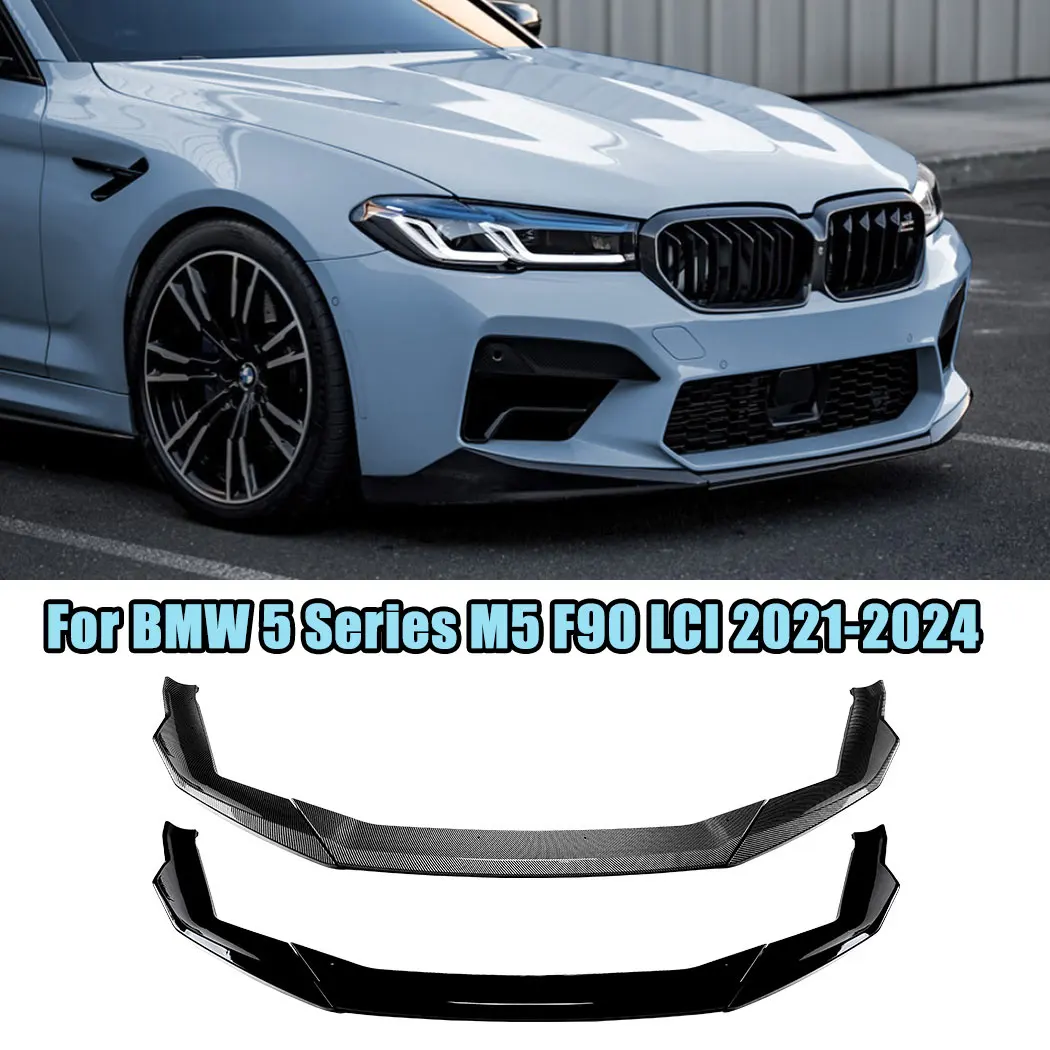 

Car Front Bumper Lip Spoiler For BMW 5 Series M5 F90 LCI 2021-2024 Auto Front Chin Lip Front Shovel Body Exterior Modification