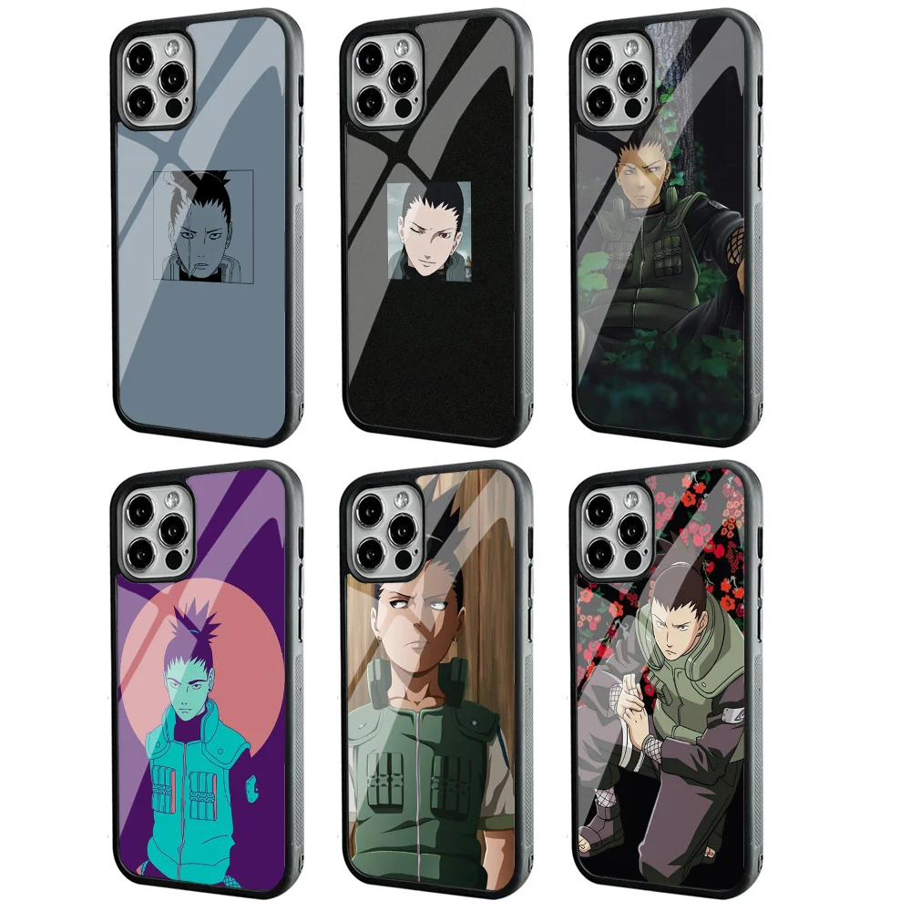 1pc-Naruto-shippuden-shikamaru Phone Case Strong Magnetic For IPhone 15 14 13 Pro Max 11 12 Mini Alex Mirror For Magsafe