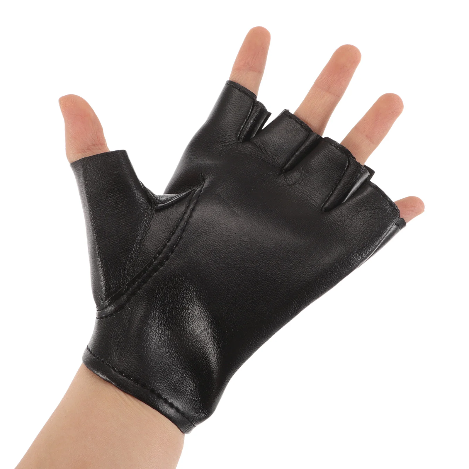 

1Pair Punk Fingerless Gloves Half Finger Rivet Biker Motorcycle Cycling Steampunk Show Women Cosplay Costume