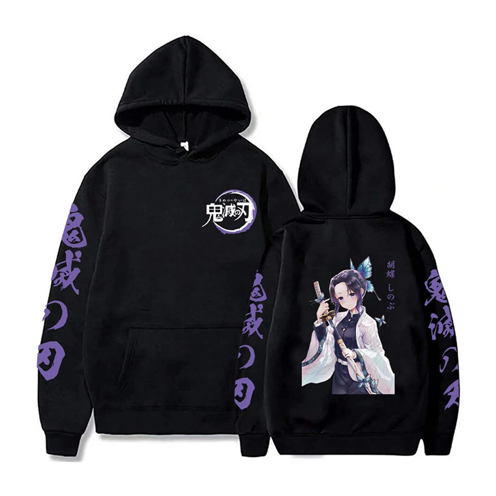 Dämonentöter Shinobu Kocho Anime Hoodie Männer Frauen 2026 Herbst Winter Pullover Sweatshirt Casual Cosplay Streetwear Manga Mode