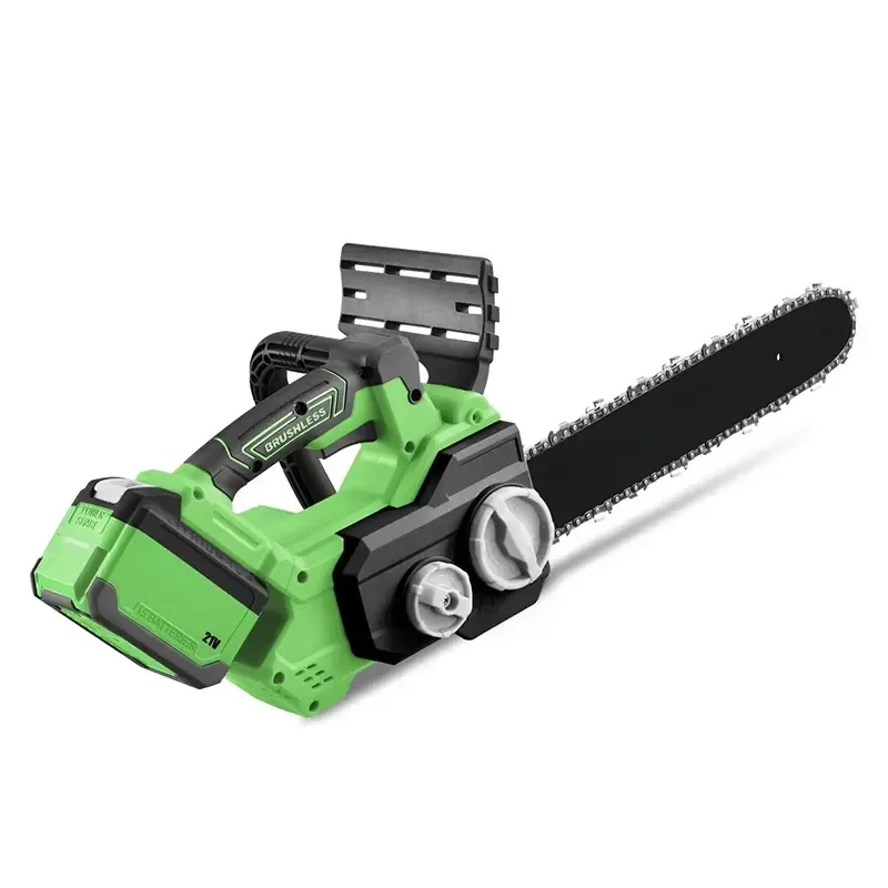 16-Inch Professional Lithium Battery Chainsaw with Brushless Motor and Two Batteries Tool Set for Big Trees