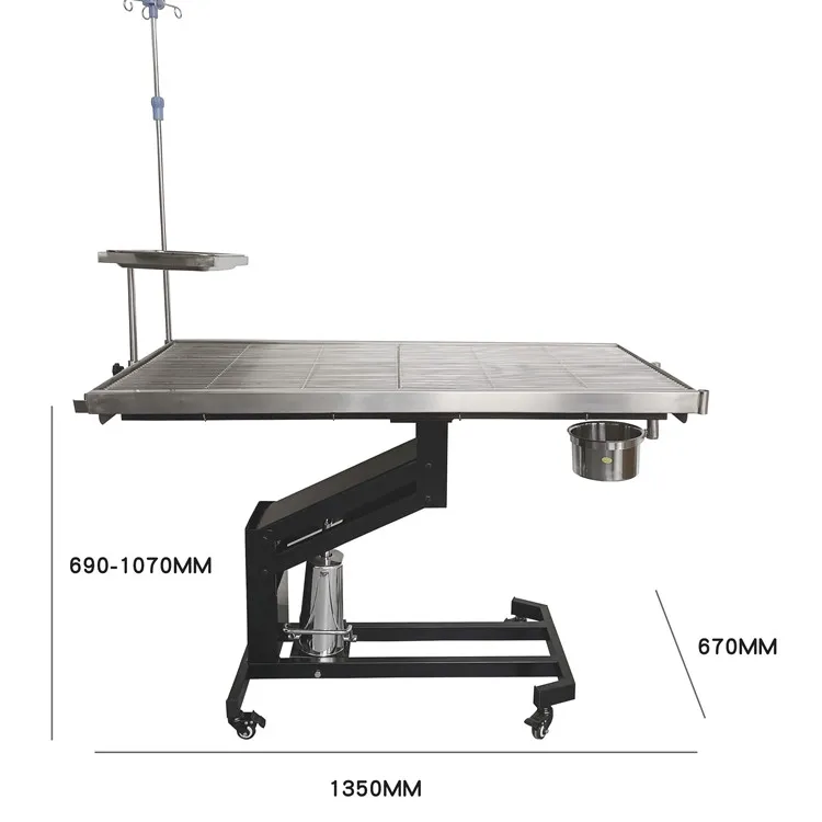 Animal Veterinary Vet Surgery Electric Hydraulic Lift up and Down Operating Dissection Table Pet Operating Table