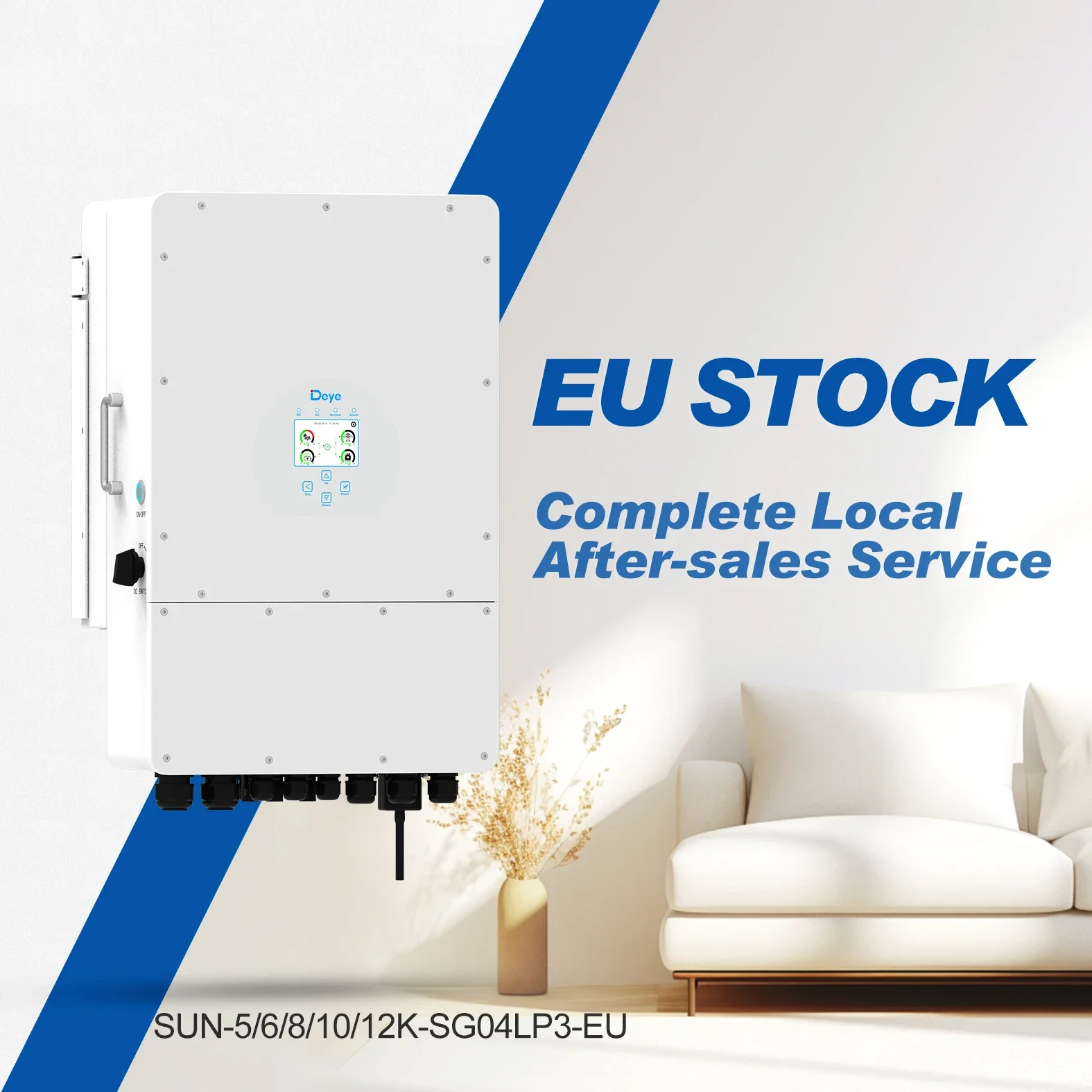 

Deye 6kw 8kw 10kw 12kw Hybrid Inverter 3Phase 48V Solar Inverter Deye SUN-5K-SG03LP1-EU Sun-12k-sg04lp3-eu In Eu Usa Stock