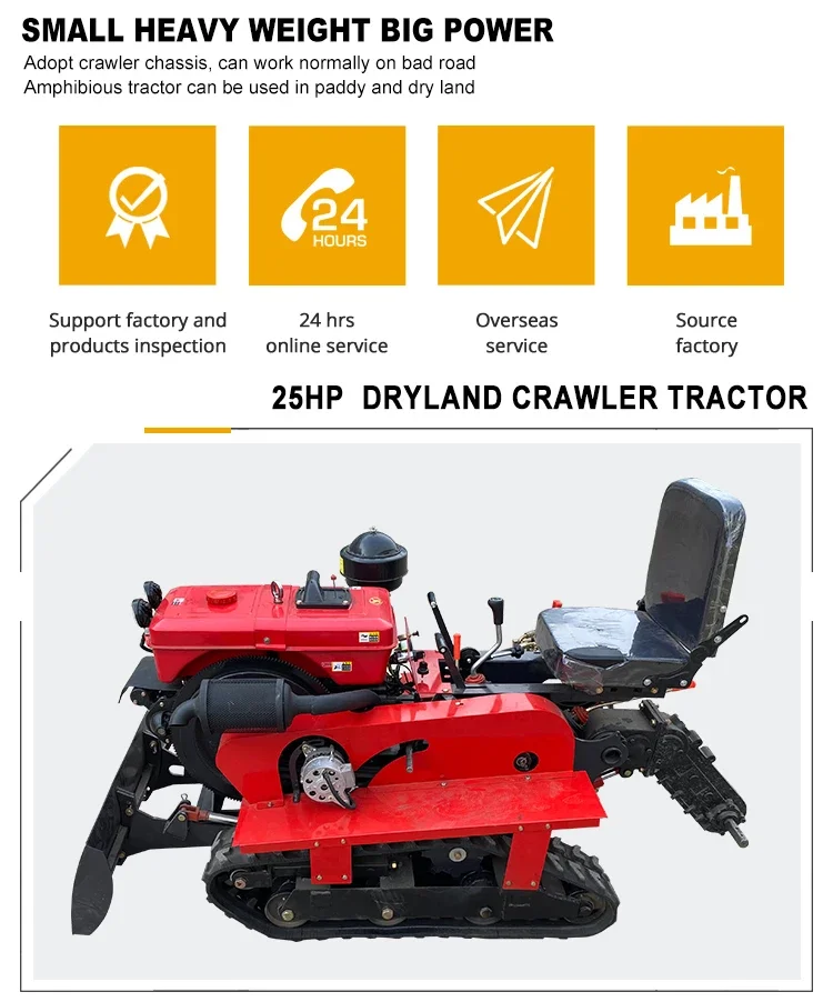 Ride on Rotary Tiller Garden Mini Tractor Agriculture Equipment With Hitching Tool Rotavator Cultivator Machinery Factory Supply - view 5