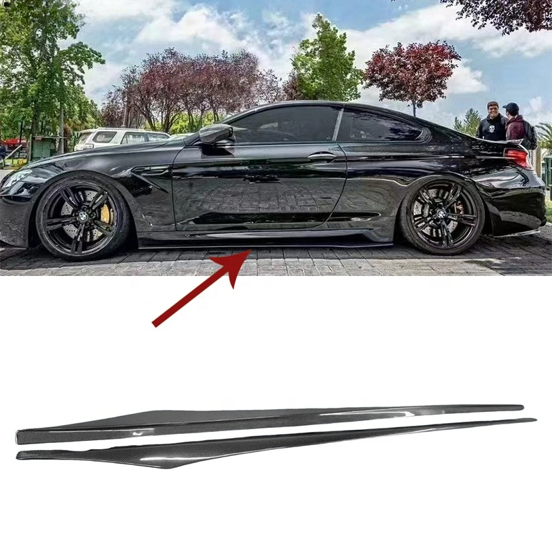 

For BMW 6 series F06 F12 F13 M6 2012-2016 V style carbon fiber two-door four-door Side skirts