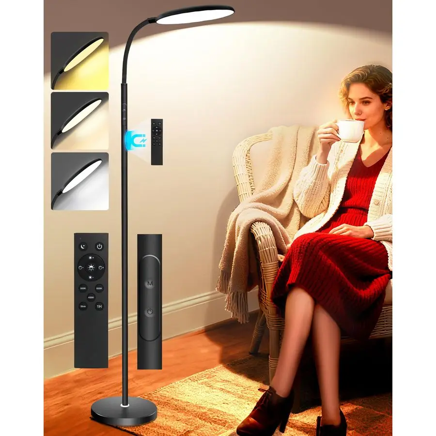 

Therapy Lamp, 11000 Lux UVFree Happy Therapy Lamp with Touch amp Remote Control, Full Spectrum Sunlight Lamp with 10 Brightness