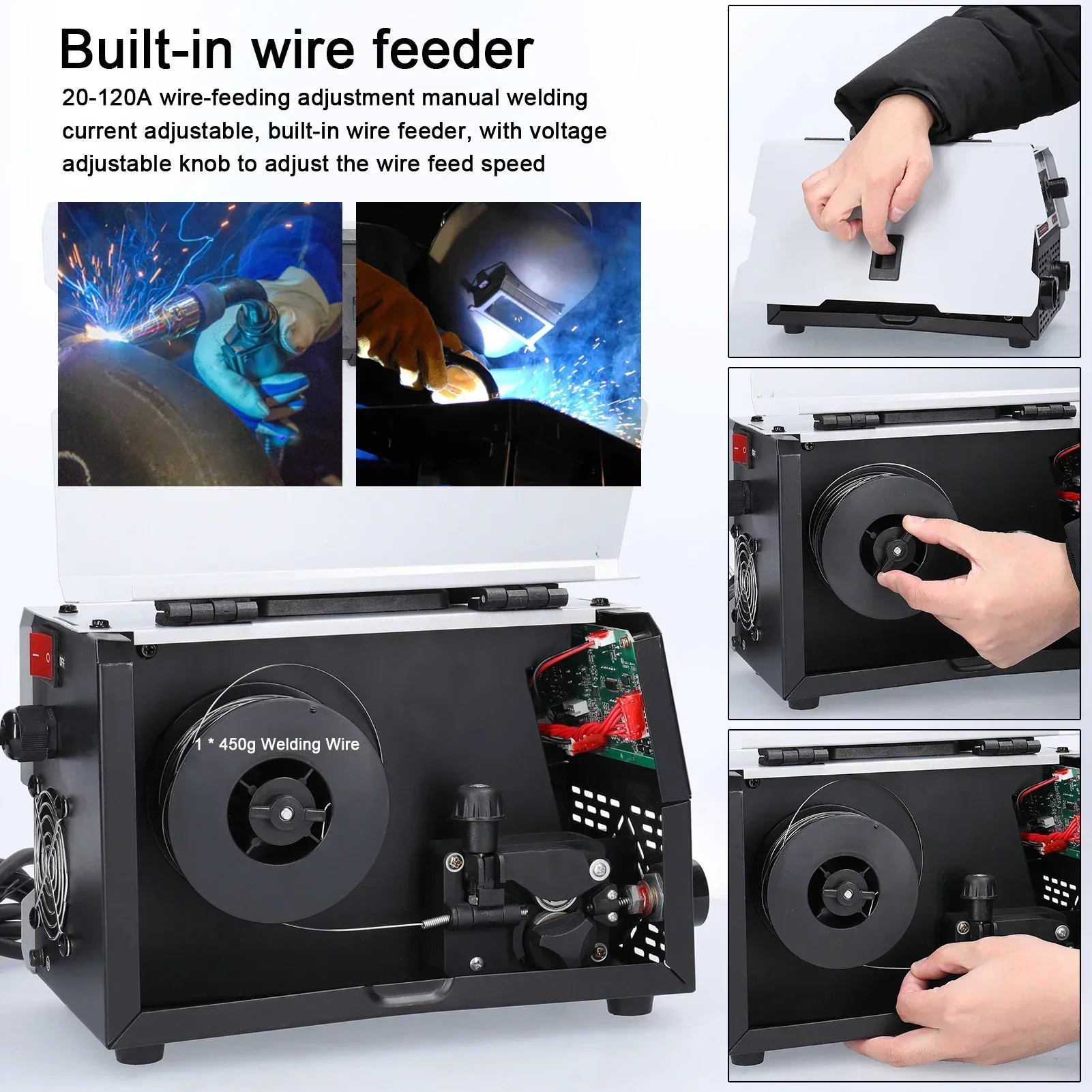 2in1 MIG MMA Welders Carbon Dioxide Gases-Shielded and Manual Welding Multipurpose IGBT Direct Current Inverter Welders Tools