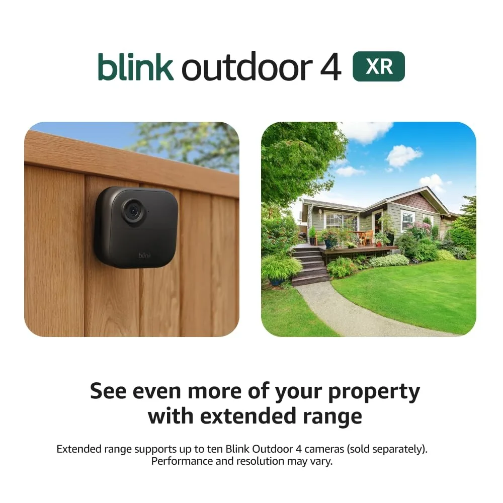 Two-Year Battery Wireless Camera with 4X Security Coverage and Extended Range for 4-Camera System