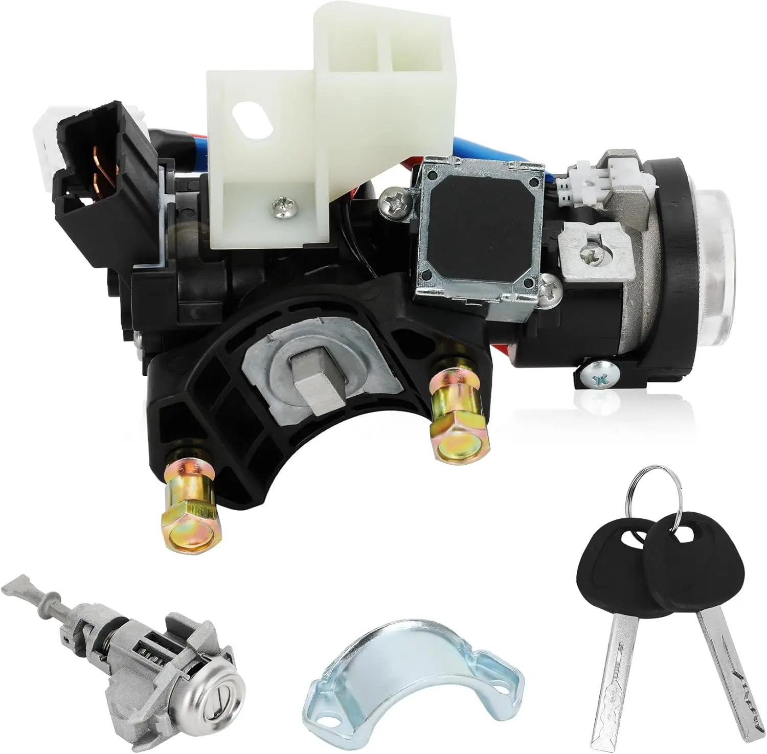 For Kia Optima 2011-2015 Ignition Lock Switch Assembly with Door Lock with 2 Keys 81905-2T040 Ignition Lock Cylinder Housing Kit