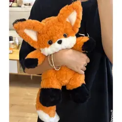 New Huggable Cute Long Tail Fox Doll Stuffed Animal Plush Toys Children Kids Cute Fox Gift Soft Cartoon Christmas Presents