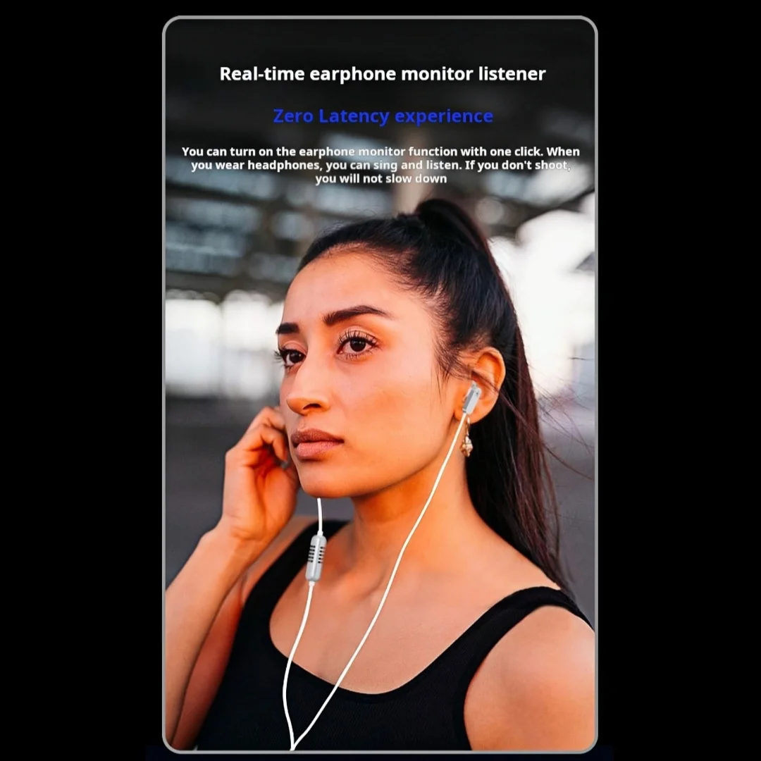 سماعات بطاقة الصوت، سماعات رأس سلكية لإلغاء الضوضاء مع ميكروفون مناسبة للغناء المباشر والبث من النوع C