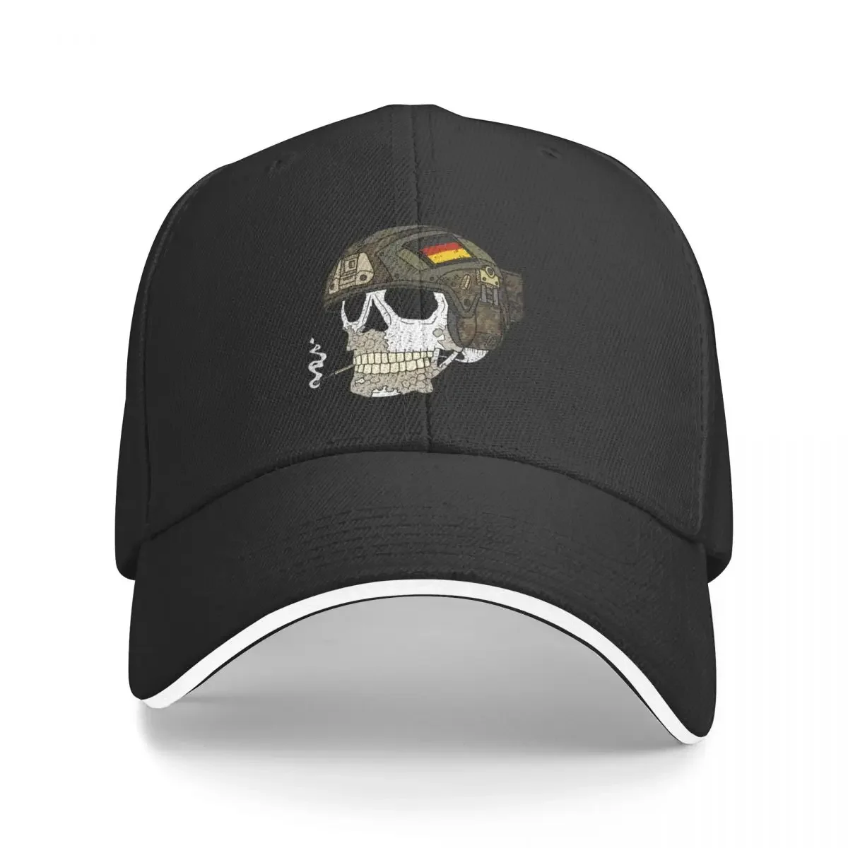 German Bundeswehr. flecktarn. skull with fast helmet. Baseball Cap Hat Man Luxury Christmas Hat Dropshipping Boy Child Women's