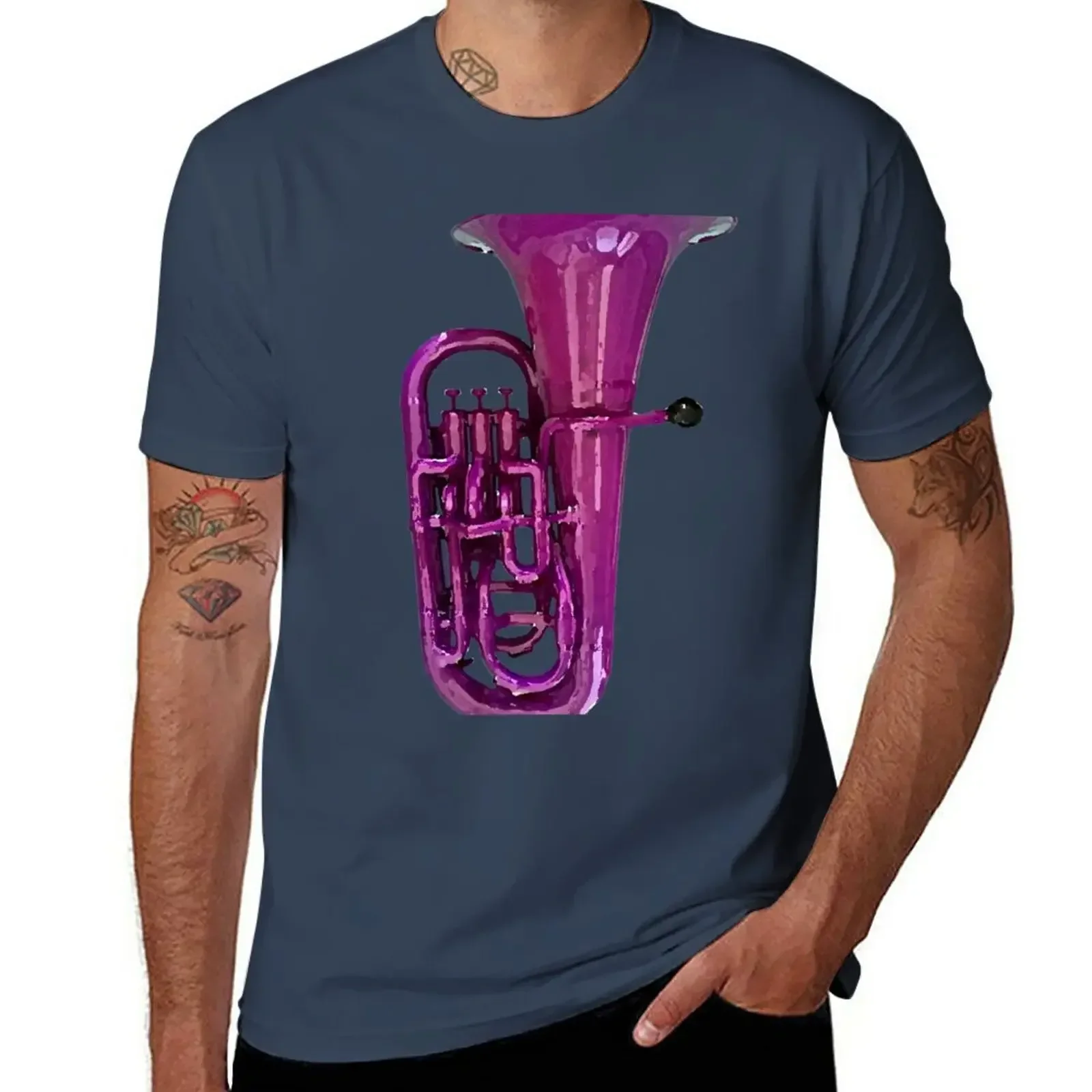 Purple Euphonium T-Shirt Aesthetic clothing for a boy heavyweights big and tall t shirts for men