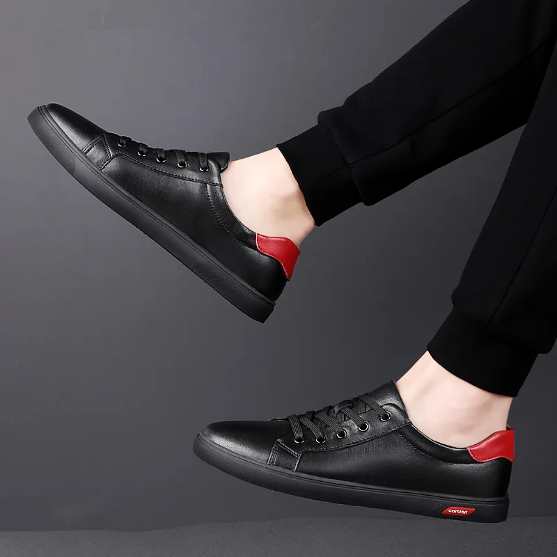 Handcrafted Penny shoes | Double-Needle Stitching & Textured Leather | Smart Office lace up black white Shoes men