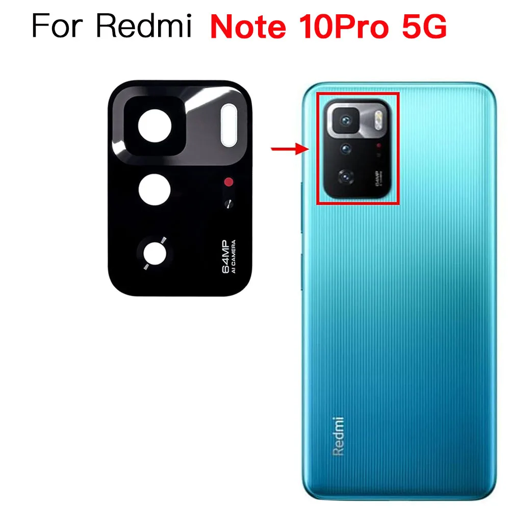 Back Rear Camera Glass Lens Replacement For Xiaomi Redmi Note 9 9s 10 10s Pro With Double Sided Adhesive , Repair Tools