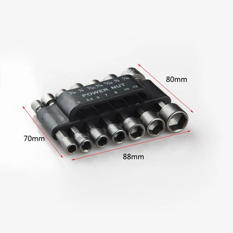 9/14 Buah/Set Set Kunci Pas Lengan Soket Hex Magnetik Mata Bor Driver Mur Segi Enam untuk Alat Pegangan Obeng Listrik