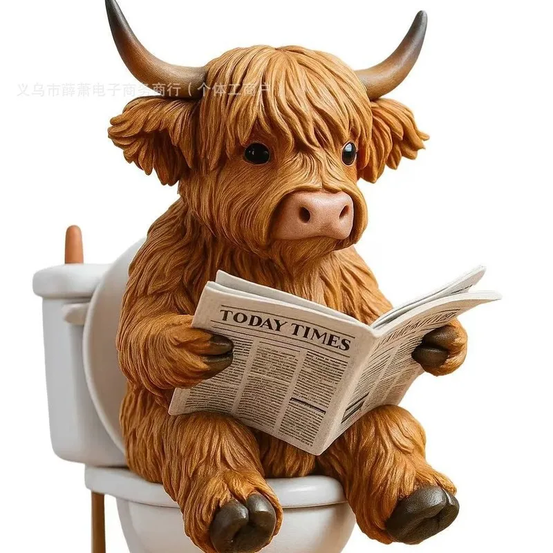 ثلاثية الأبعاد المرتفعات البقرة عيد الميلاد تقويم القدوم شجرة احتفالية الديكور الماشية الاسكتلندية تصميم صندوق أعمى لعبة عصرية ل هدية عيد