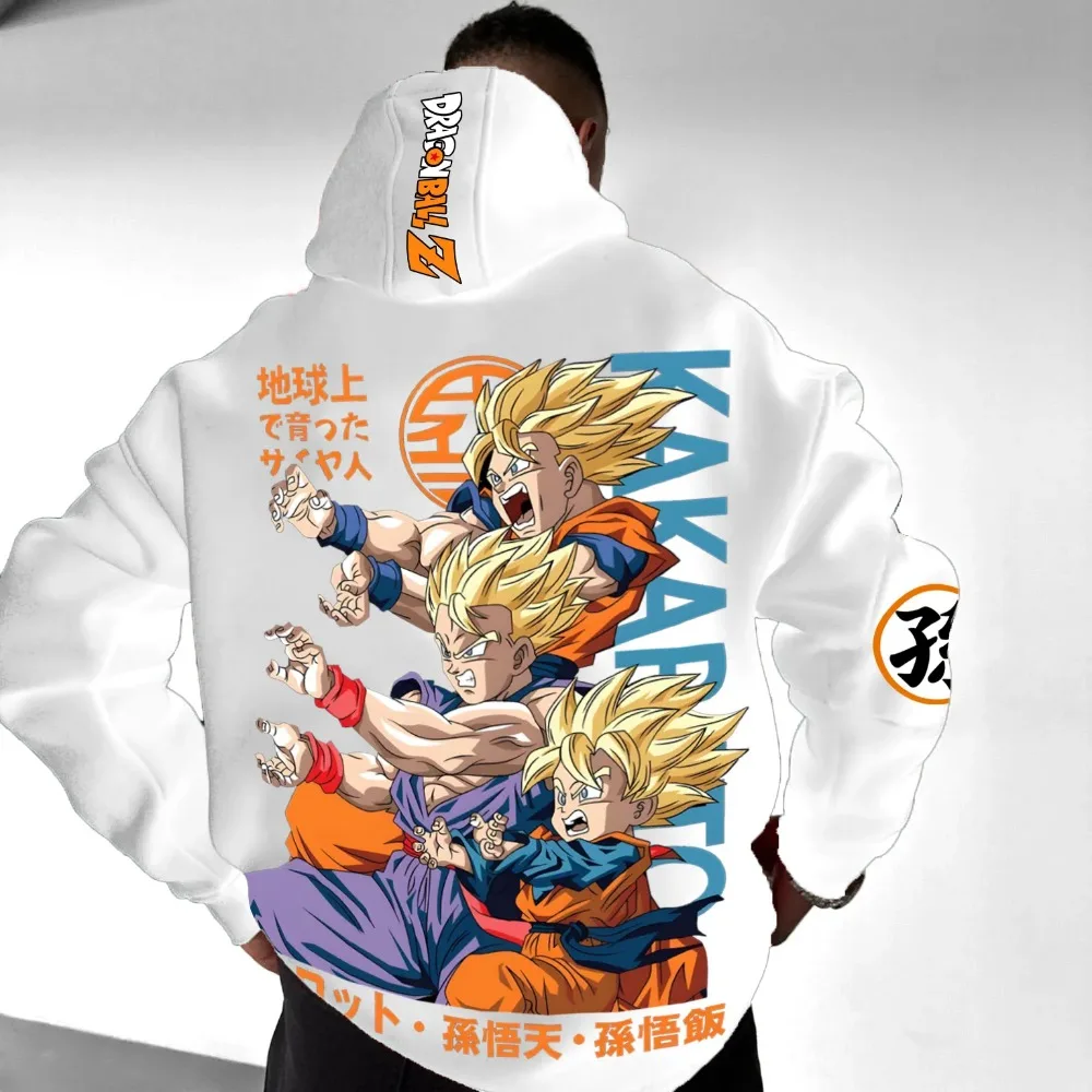 2025 Anime Felpa con cappuccio Dragon Ball Z Nuovo Harajuku Streetwear Uomo Autunno Inverno Maglione con cappuccio Donna oversize Top unisex a maniche lunghe