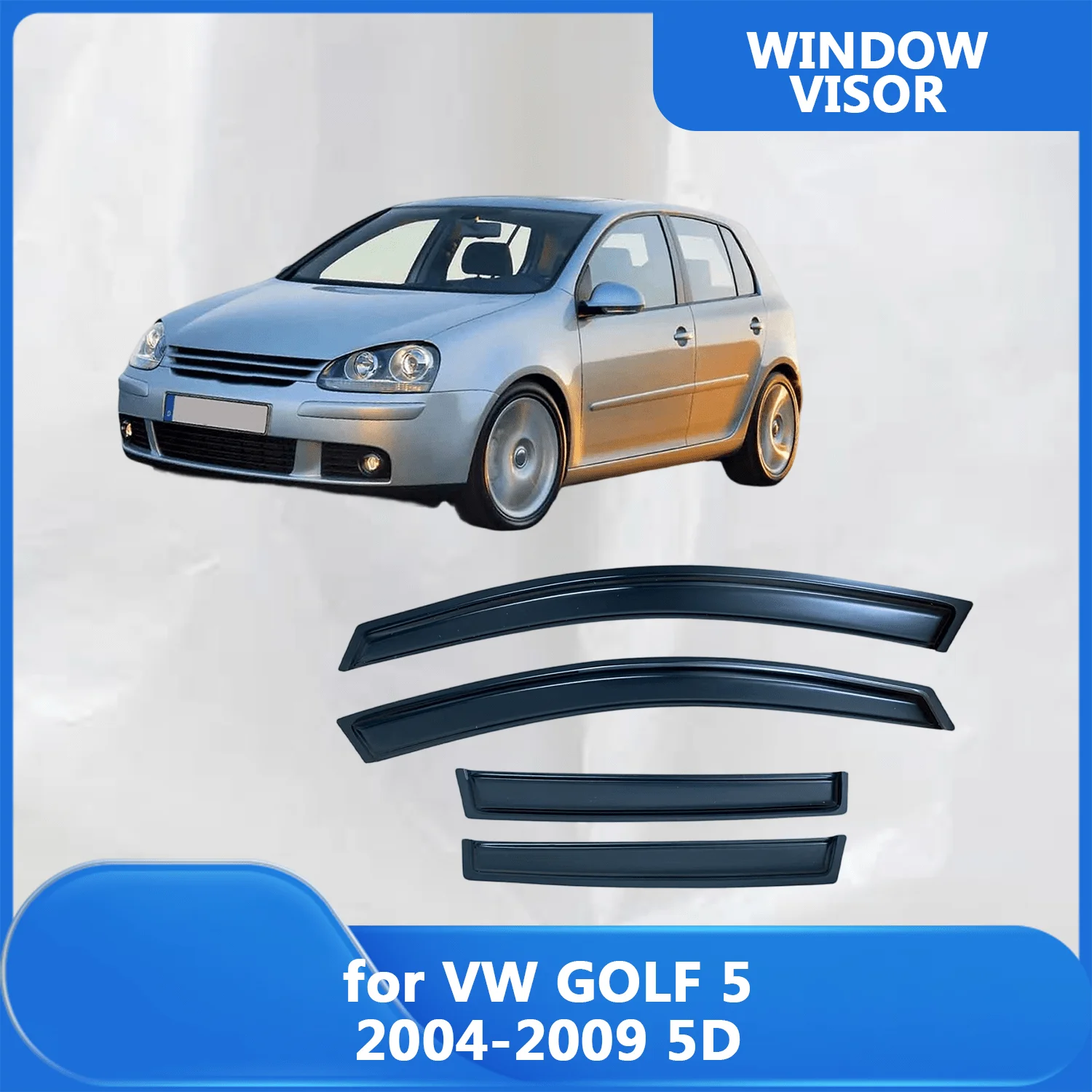 

Window Visor for VW GOLF 5 2004 2005 2006 2007 2008 2009 5D Wind Deflectors Rain Guards Door Visor Vent