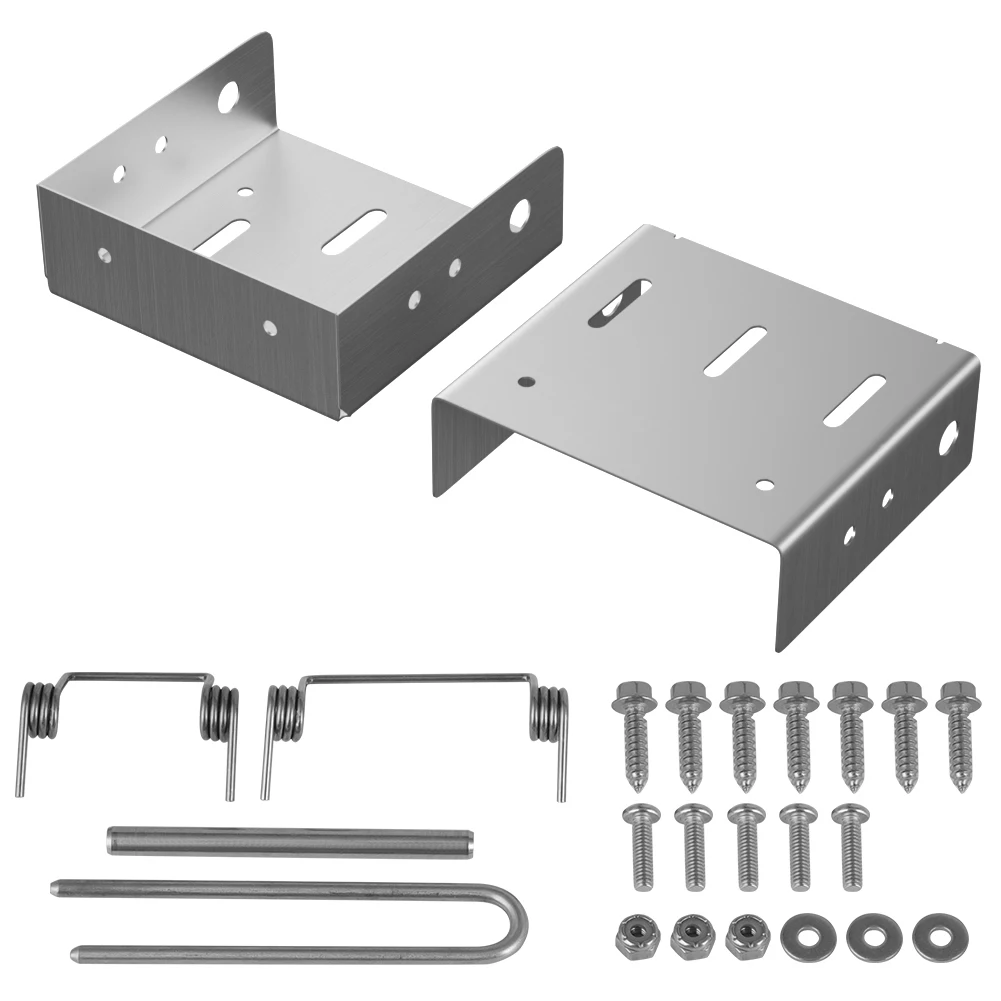 For Humminbird Garmin Lowrance Side Image Transducers Shield & Saver Spring Back Bracket Kit Stainless Steel