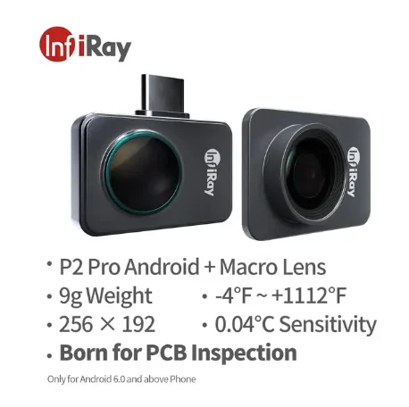 InfiRay P2 Pro Mobile Phone Infrared Thermal Imager PCB Circuit Industrial Test Floor Heating Pipe Temperature Thermal Camera