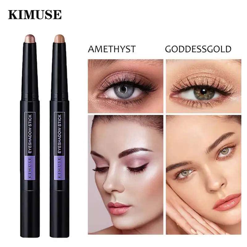 

set Of High-gloss Eyeshadow Sticks Three-dimensional Makeup Easy-to-color Repair Sticks Double-headed Eyeshadow Pen TSLM1