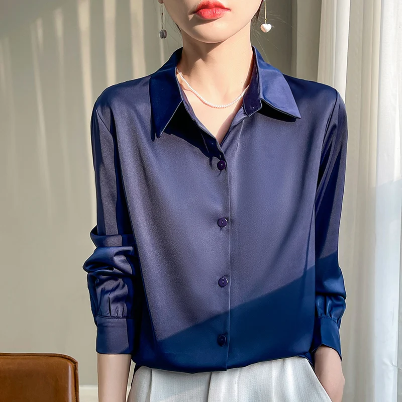 

Shirt Women's Long Sleeved Spring And Autumn 2024 New Item, Acetate Silk Fabric Sun Protection Jacket For Early Autumn S Li7023