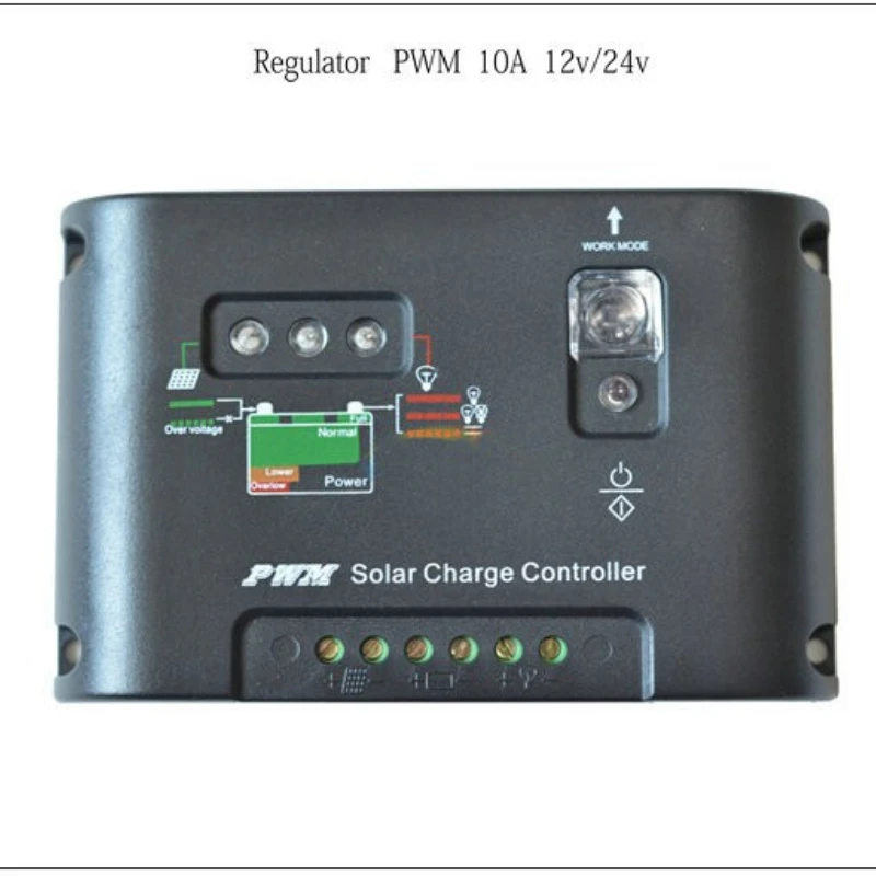 10A Solar Controller Charger Regulator 12V 24V solar panel battery charge controller Light