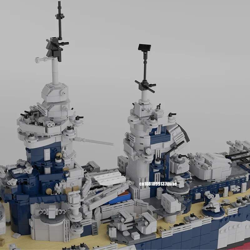 10803 peças ww2 militar moc1:200 escala richelieu modelo de navio de guerra francês diy idéias criativas navio de guerra de alta tecnologia brinquedo infantil quebra-cabeça presente
