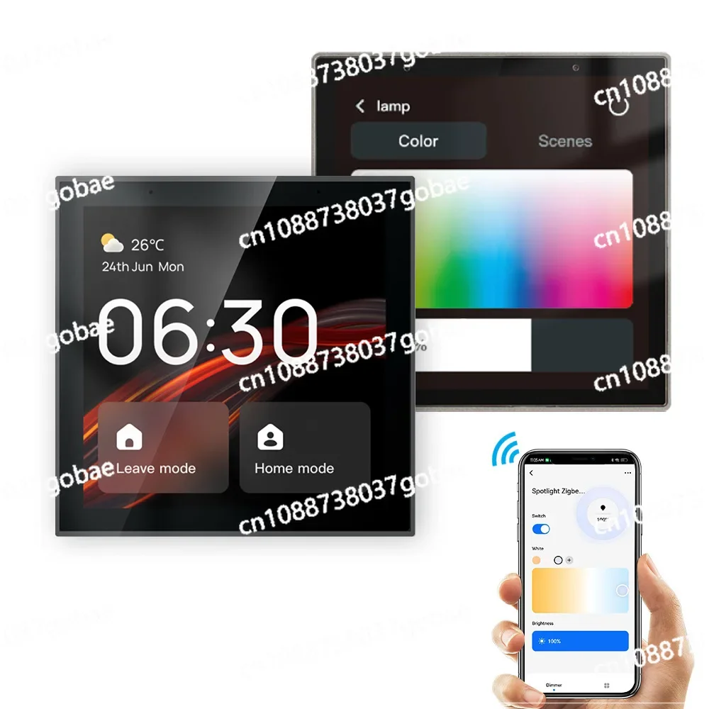 Smart home 4-inch full-screen control panel intelligent central control