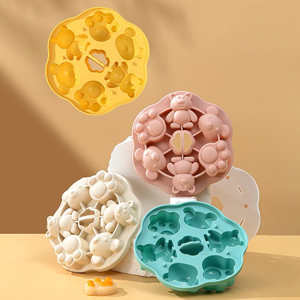 سيليكون قالب الخبز الطفل الغذاء التكميلي قالب الكعكة الرضع تبخير أداة القط باو قالب الكعكة قالب مكعبات الثلج شكل المعجنات الخبز