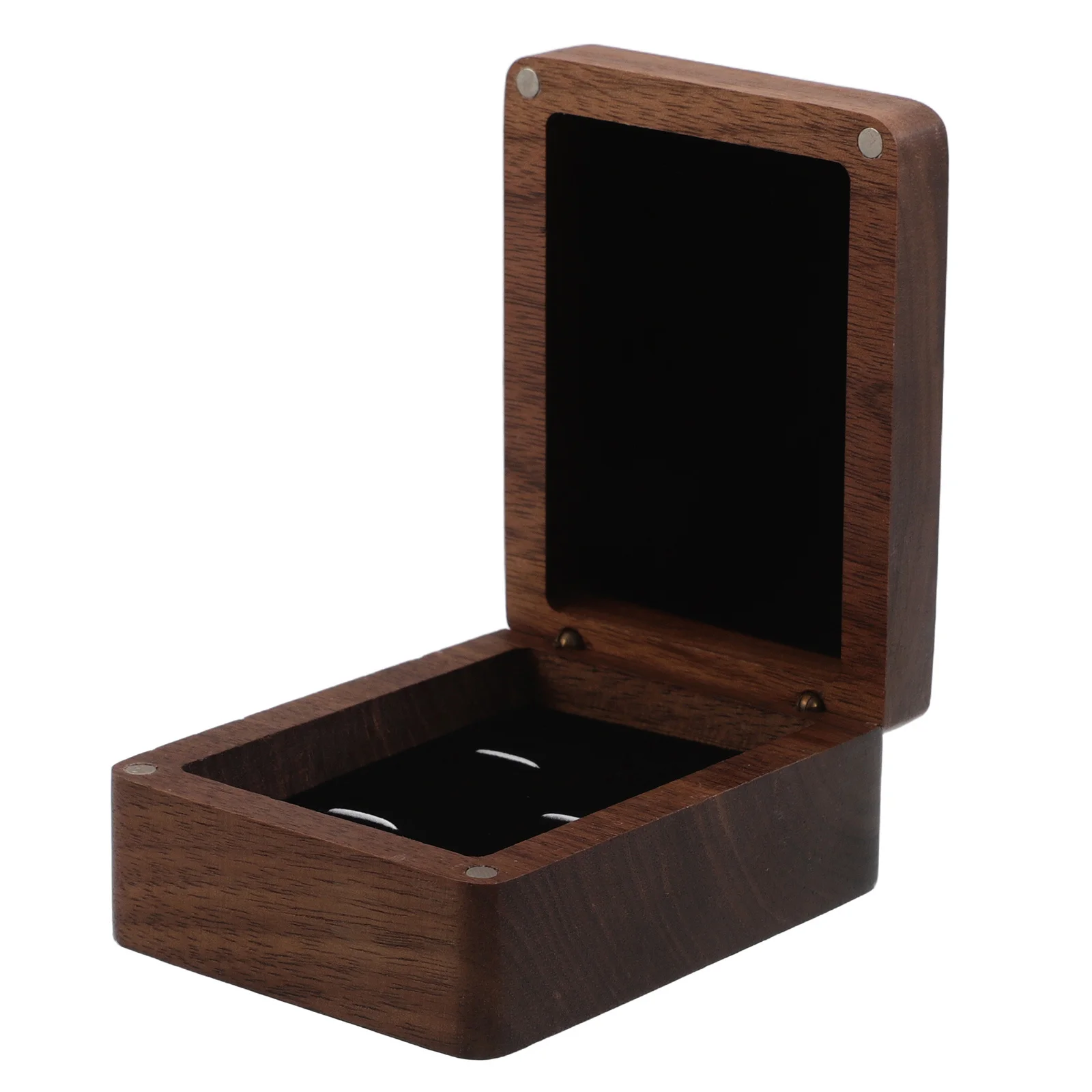 

Handcrafted Wooden Cufflinks Box for Men Black Walnut Tie Clip Organizer Jewelry Storage Case Elegant Gift for Him