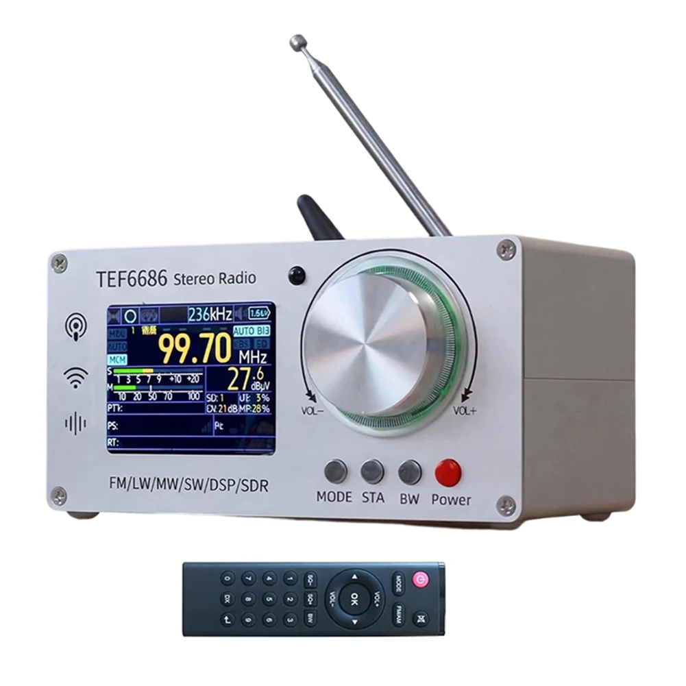 TEF6668 Receiver Portable AM FM SW LW Full Band Digital 4000mAh Rechargeable Shortwave Receiver With Remote