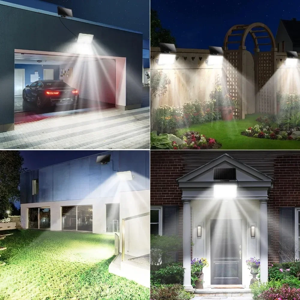 SZRSTH IP65 Waterproof Solar Outdoor Light-LED Motion Sensor Light with Remote Control Waterproof Security Flood Light for Porch