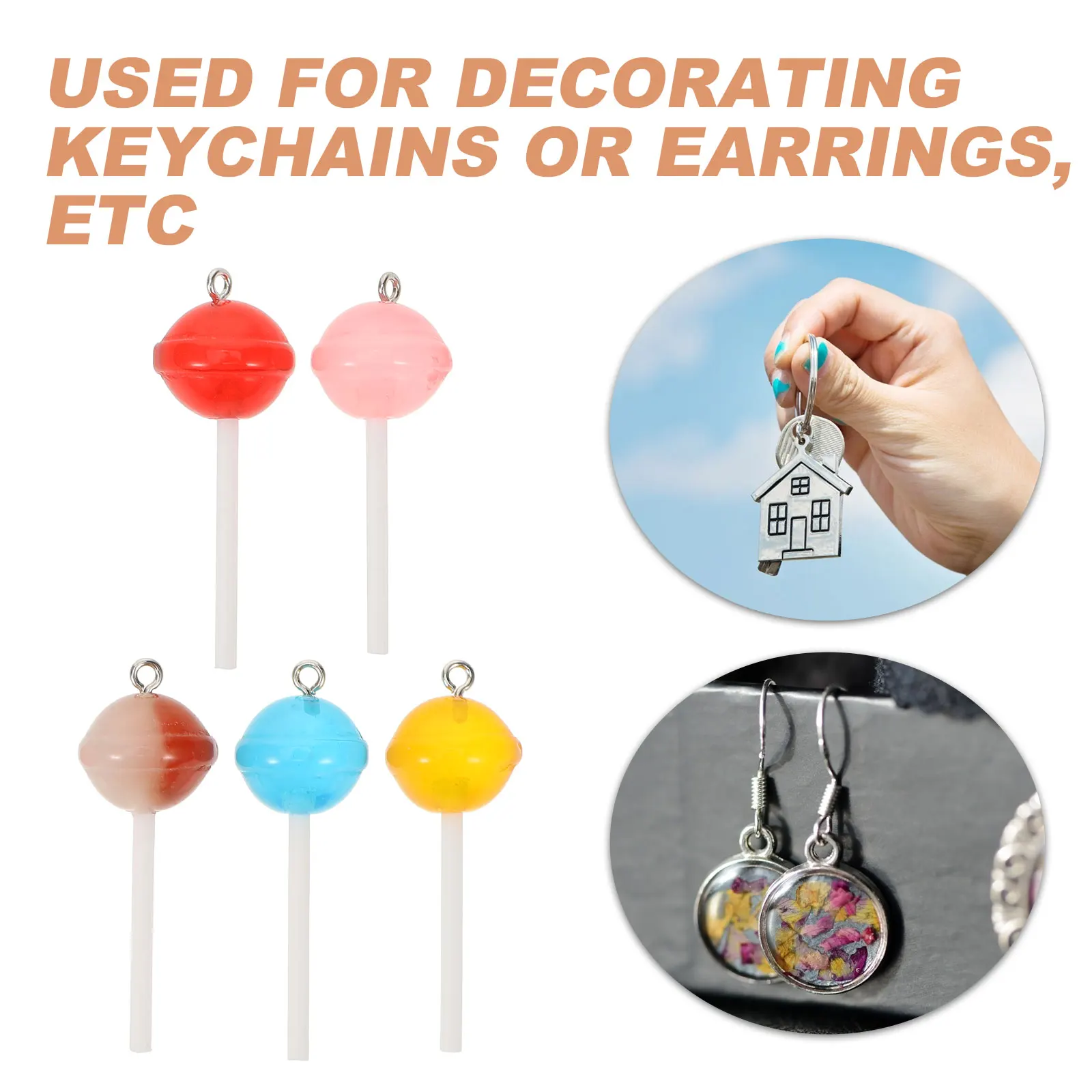 

20pcs Jewelry Making Lollipop Shaped Pendants Diy Charms For Earrings Necklaces Bracelets Keychains Jewelry Crafting Findings