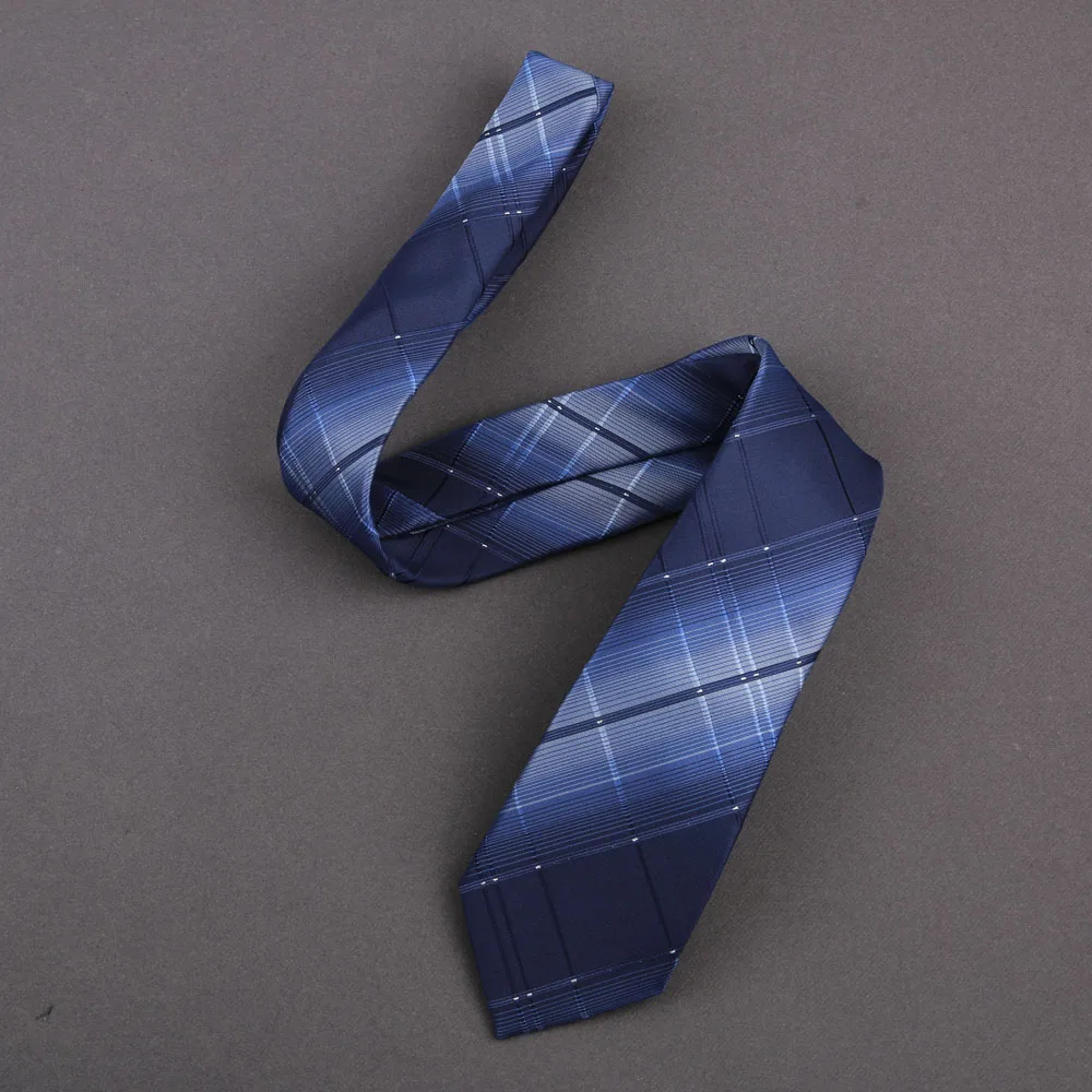 7.5/8CM Uomo Cravatta sottile Cravatta a righe Uomo Business Cravatta da sposa formale Blu navy Nero Cravatte Camicia di moda Cravatta Accessori