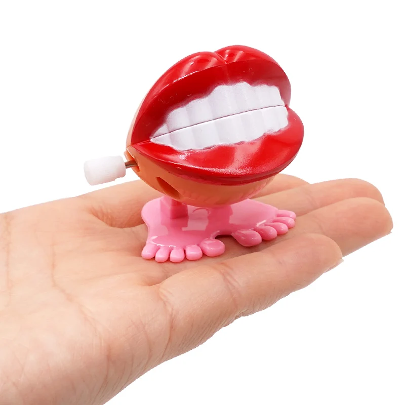 Tooth Gift Novelty Clockwork Toy Fun Christmas Halloween Wind Up Toys For Kids Plastic Jumping Teeth Dental Dentist Gifts