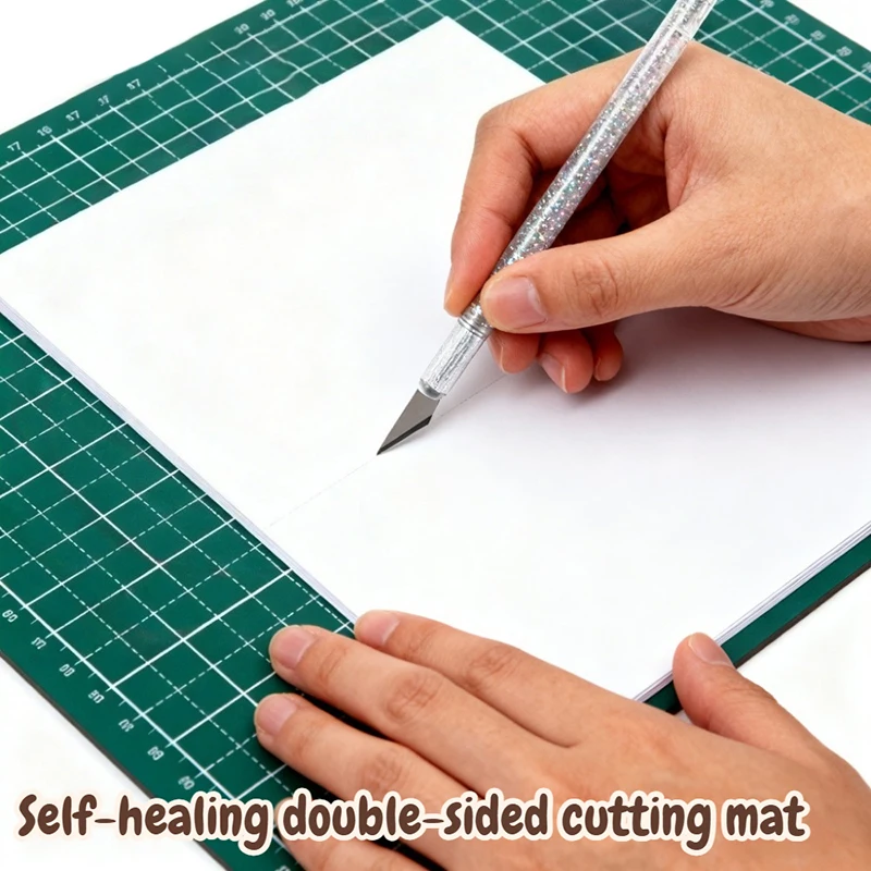 A3 Self-Healing Cutting Mat Multipurpose Craft Mat For DIY/Home/School/Quilting Non-Slip Gridded Work Surface Desktop Protector