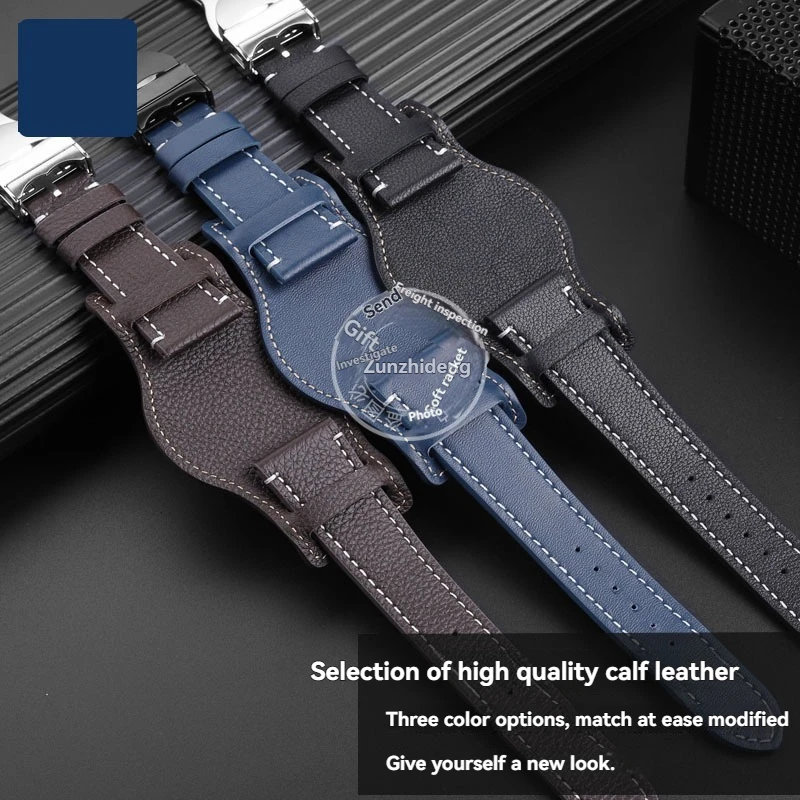 Винтажный кожаный ремешок для часов Tudor Black Bay, 20 мм, 22 мм, 1958/39 мм/41 мм/GMT/Pelagos |   Ремешок из натуральной воловьей кожи со складной пряжкой