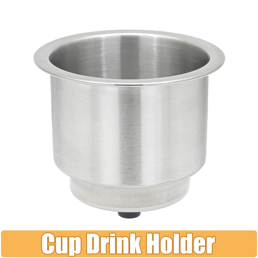 Stainless Steel Cup Drink Holder Kayak Boat Cup Holder Accessories Portable Durable Cup for Marine Boat RV Camper Table Camper