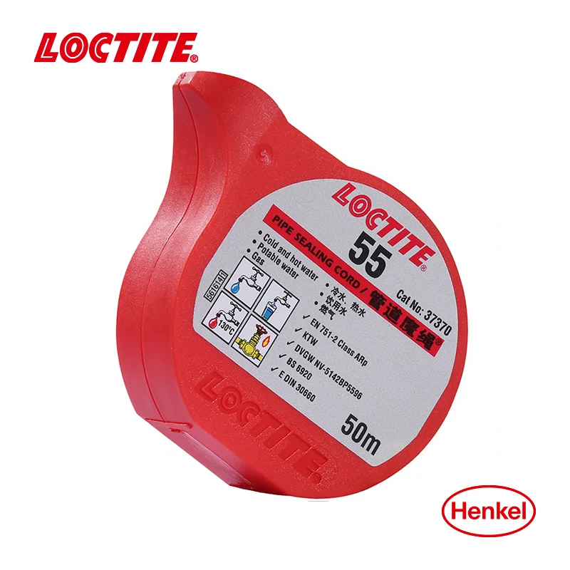 Henkel Loctite55Pipeline magic rope pipeline sealant Drinking water pipe gas gas Natural gas pipeline raw material belt 50m/160m